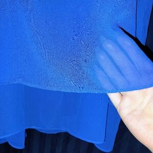 Royal Blue color chiffon elegant tank